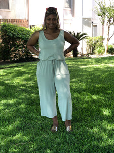 Mint Green Wide Leg Jumpsuit